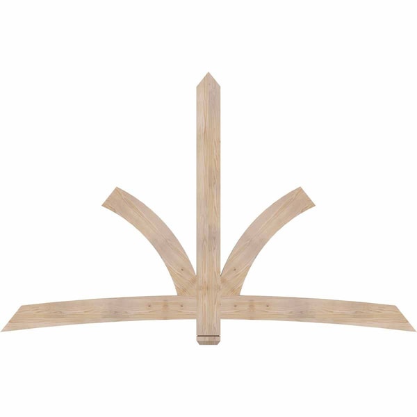 Ekena Millwork Davenport Smooth Timber Gable Bracket, Douglas Fir, 96"W x 60"H x 1 1/2"D x 5 1/2"F, 15/12 Pitch GBW096X60X0206DAV00SDF - main